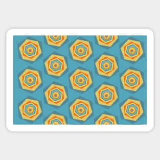 Hexagons Vintage Geometric Pattern Sticker